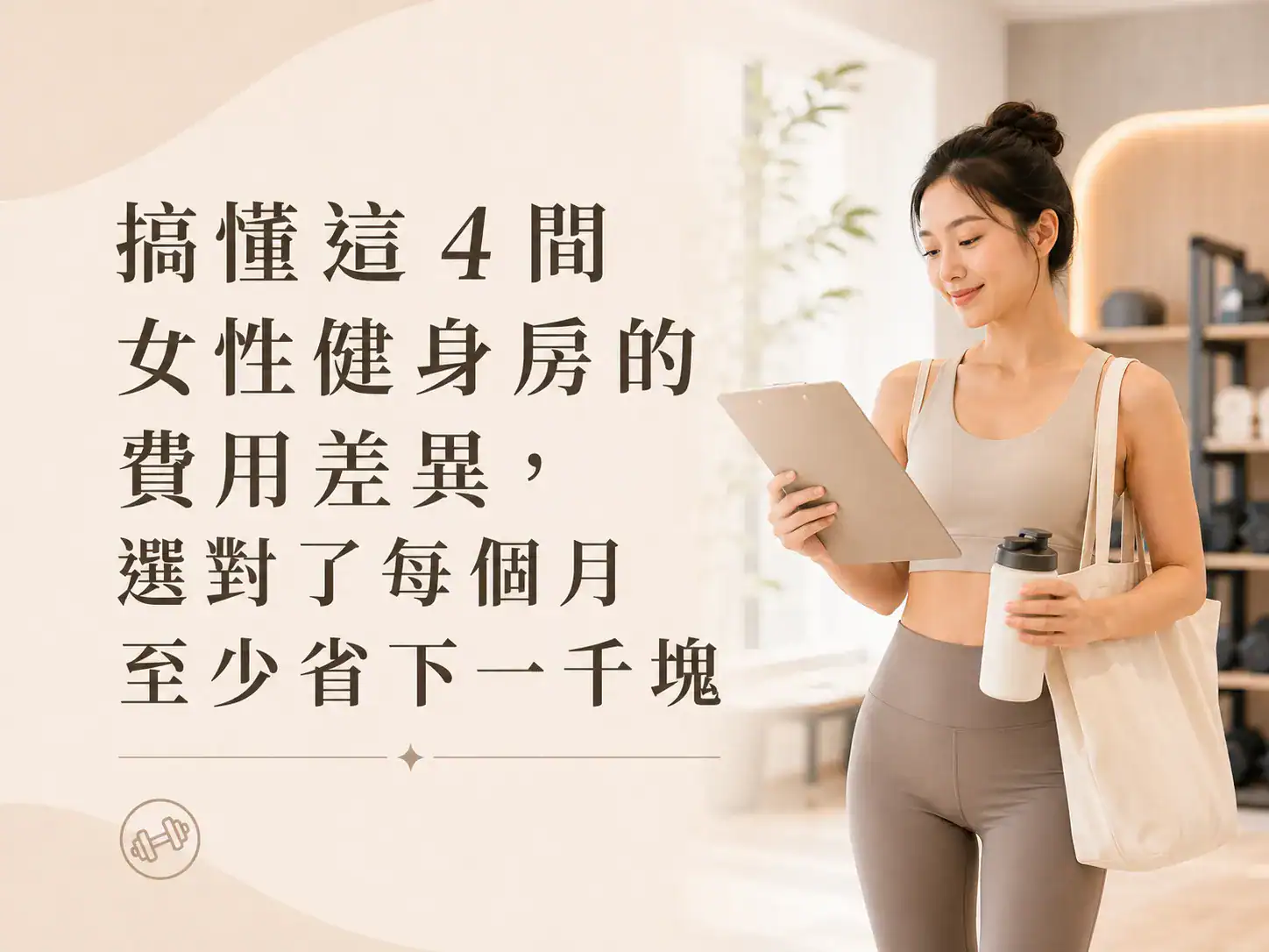 搞懂這 4 間女性健身房的費用差異，選對了每個月至少省下一千塊